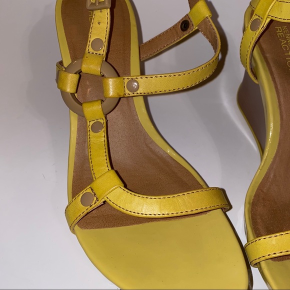 Kenneth Cole Reaction wedge leather sandal - Picture 2 of 7